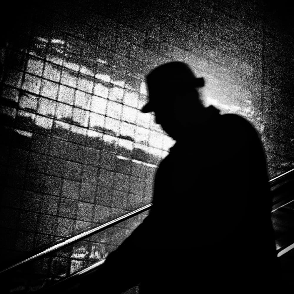 Urban Subway Silhouette by Paulo Abrantes — canvas wall art