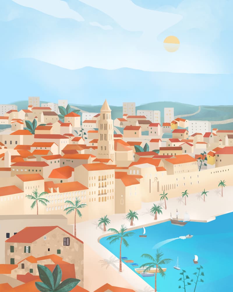 Split, Croatia by Petra Lizde — canvas wall art