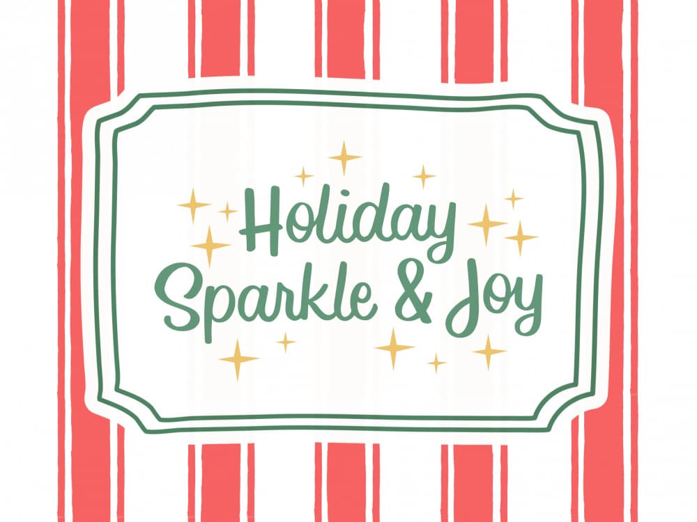 Holiday Sparkle And Joy by Jolly and Dash — canvas wall art