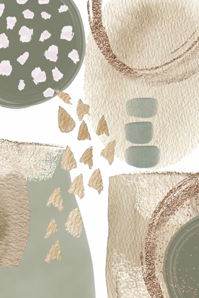 Abstract Earthy Shapes by Sally Ann Moss — canvas wall art