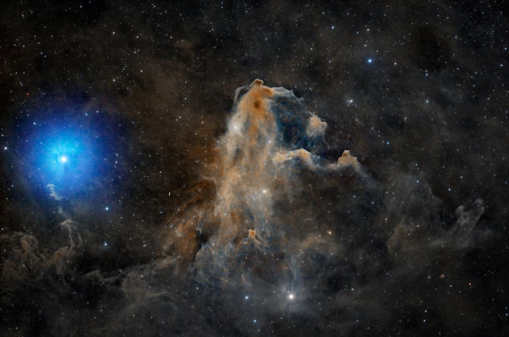 Blue Star Cosmic Cloud by Vikas Chander — canvas wall art