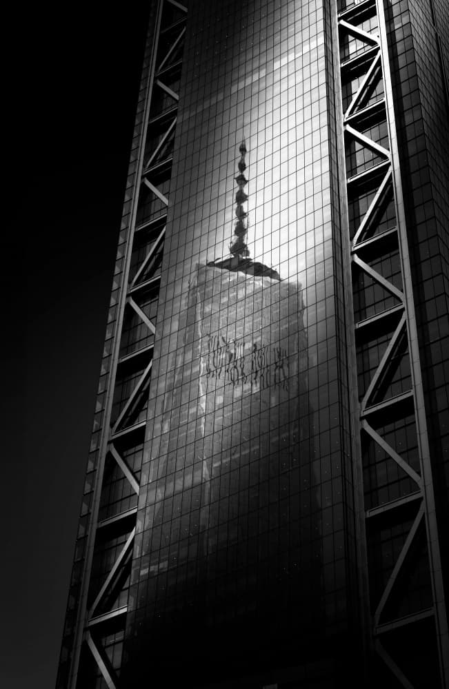 Reflected Freedom Tower by Annette Guo — canvas wall art