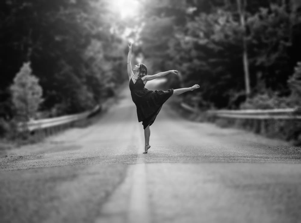 Elegant Solo Ballet by Raghuvamsh Chavali — canvas wall art