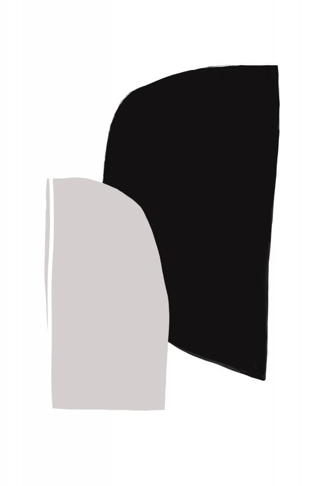 Monochrome Shapes by uplusmestudio — canvas wall art