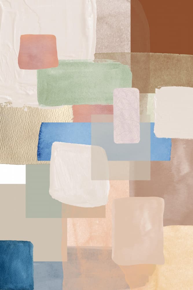 Modern Color Blocks by Sally Ann Moss — canvas wall art