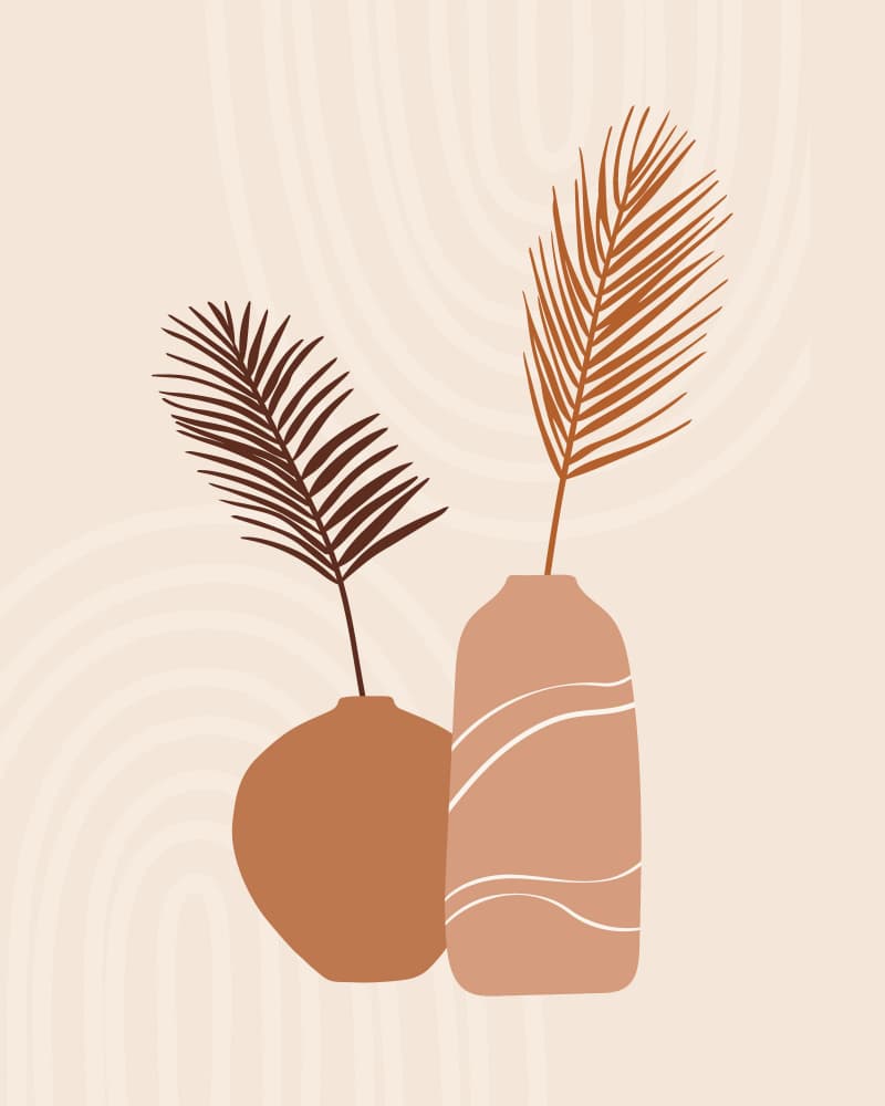 Warm Desert Palms by KsanaKalpa — canvas wall art