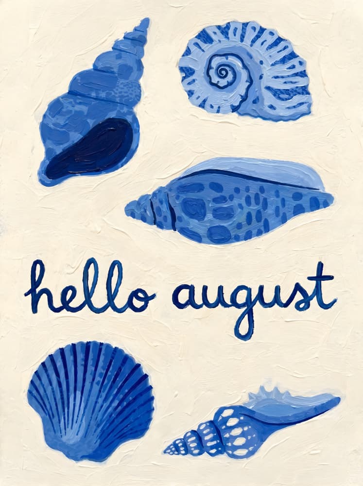 Hello August Shells by HUGO — canvas wall art