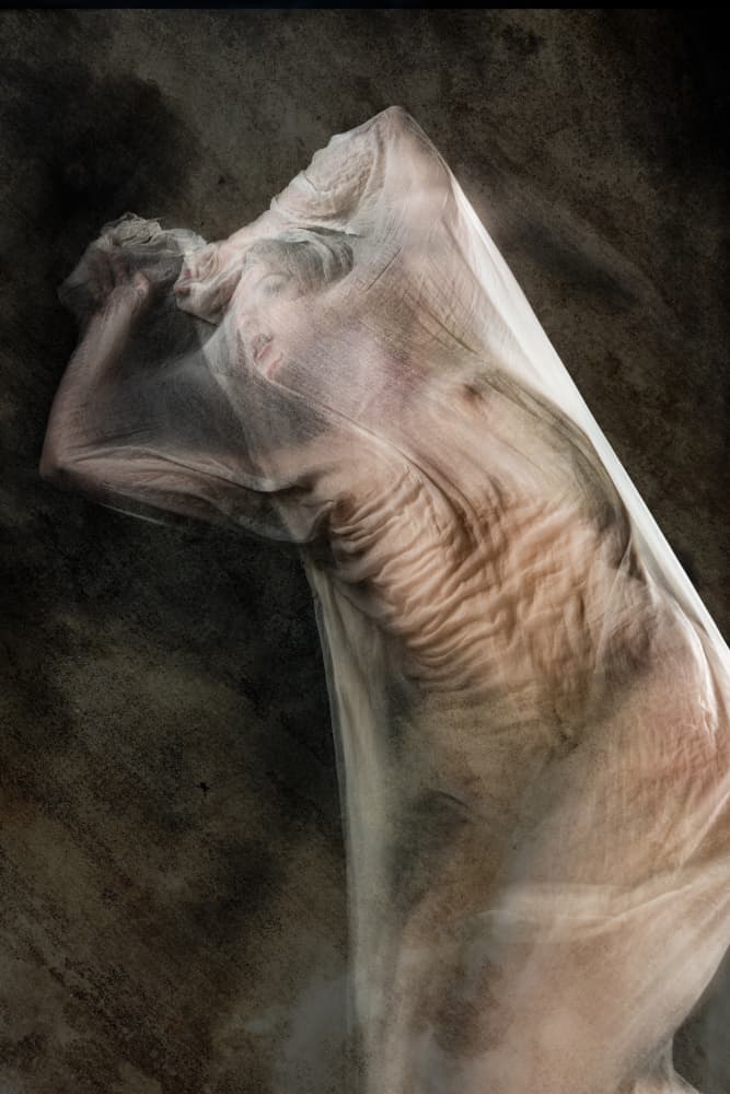 Emotional Veiled Figure by Colin Dixon — canvas wall art