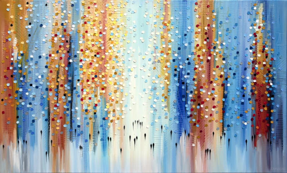 Urban Rain Stroll by Ekaterina Ermilkina — canvas wall art