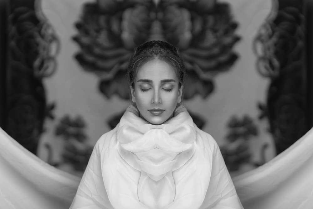 Serene Meditation Woman by Parsa Bagheri — canvas wall art