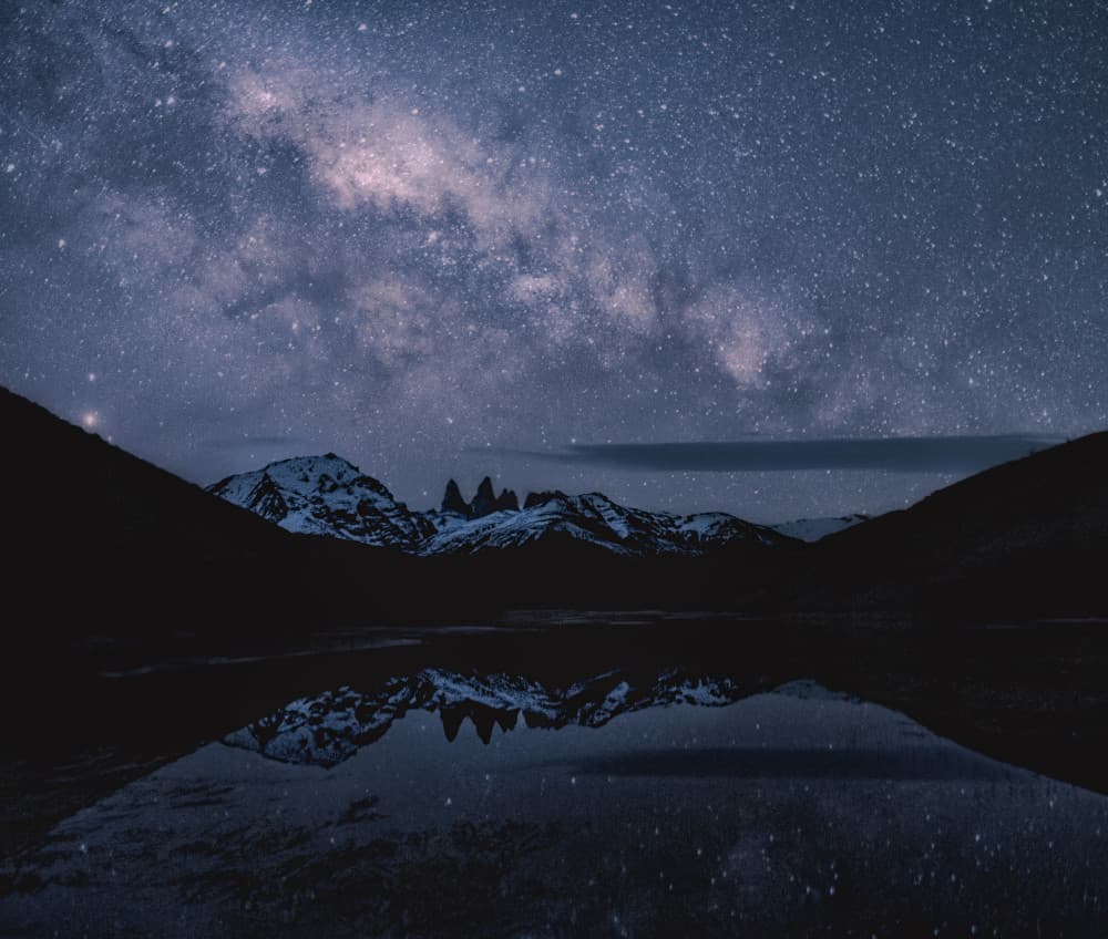 Milky Way Mountain Reflection by Yanny Liu — canvas wall art