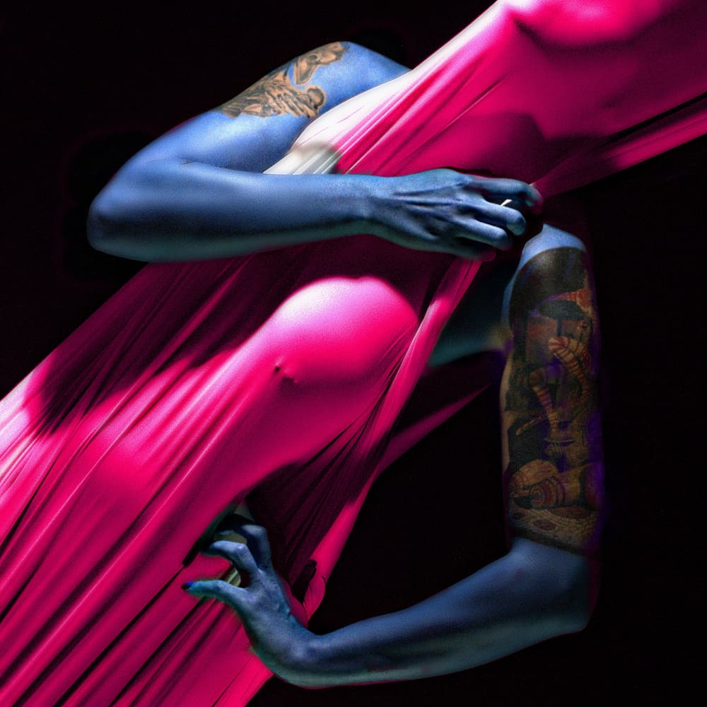Vibrant Draped Figure by Itzik Rabinovitz — canvas wall art