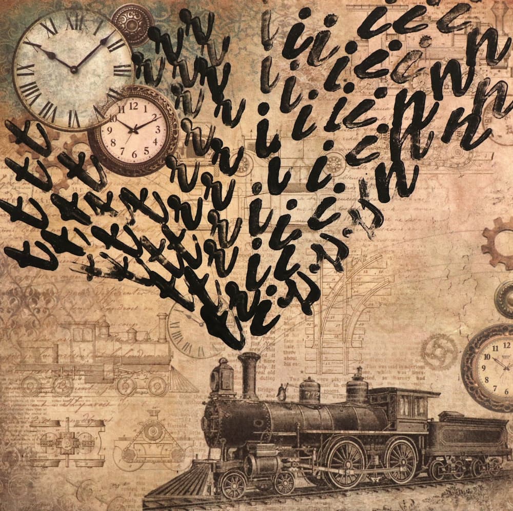 Vintage Steam Train Time by Santhosh ch — canvas wall art