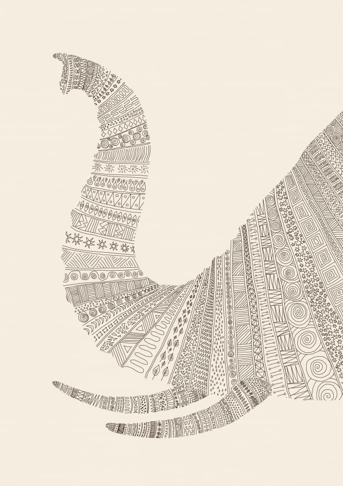 Ornate Elephant Trunk by Florent Bodart — canvas wall art