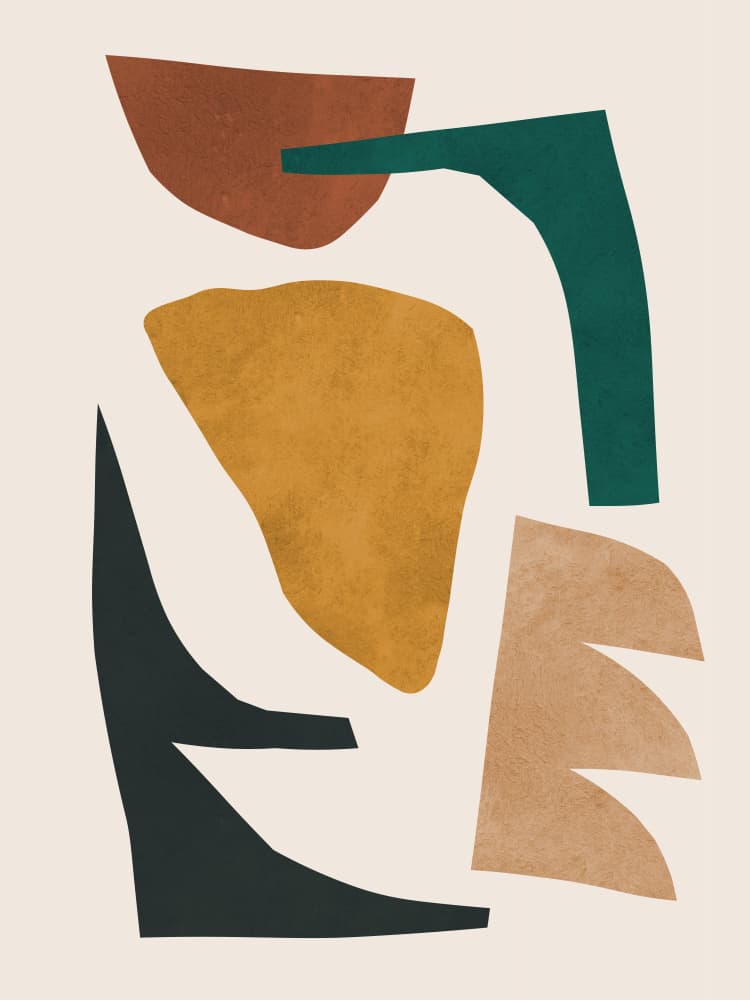 Organic Abstract Shapes by Vitor Costa — canvas wall art