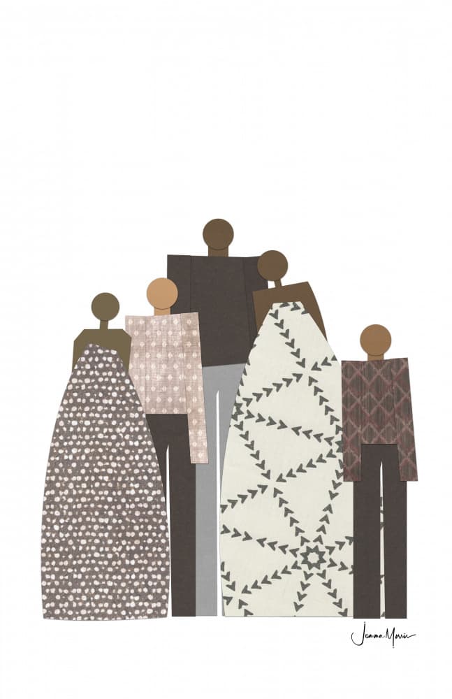Abstract Family Group by Jemma Morris — canvas wall art
