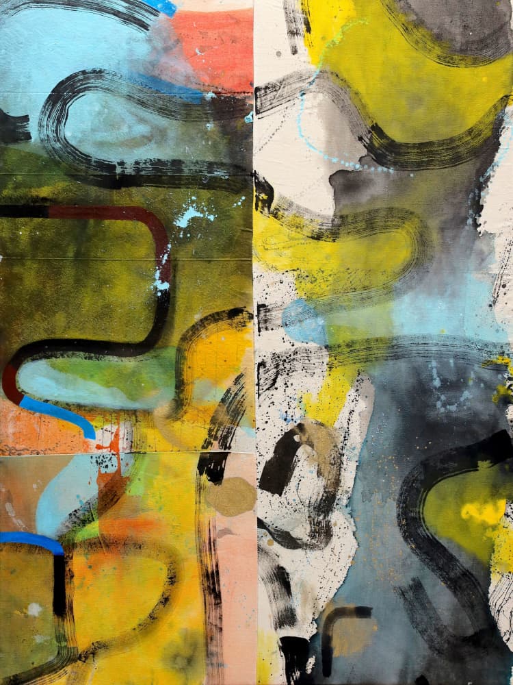 Dynamic Color Strokes by POOVI ART — canvas wall art