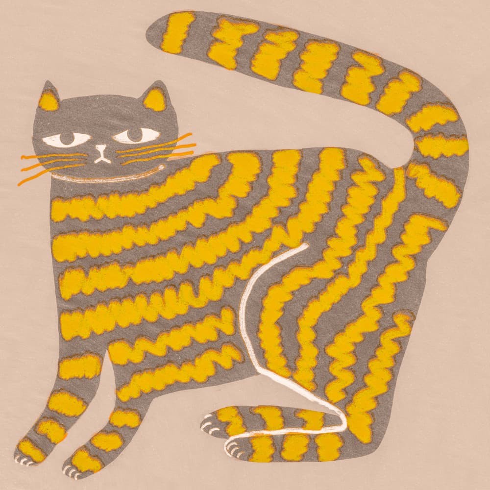 Whimsical Striped Cat by Sharyn Bursic — canvas wall art