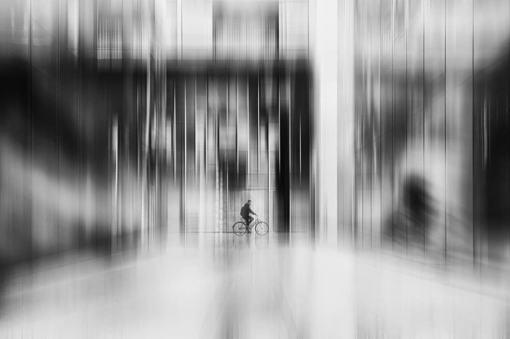 Urban Motion Cyclist by Jurij Bizjak — canvas wall art