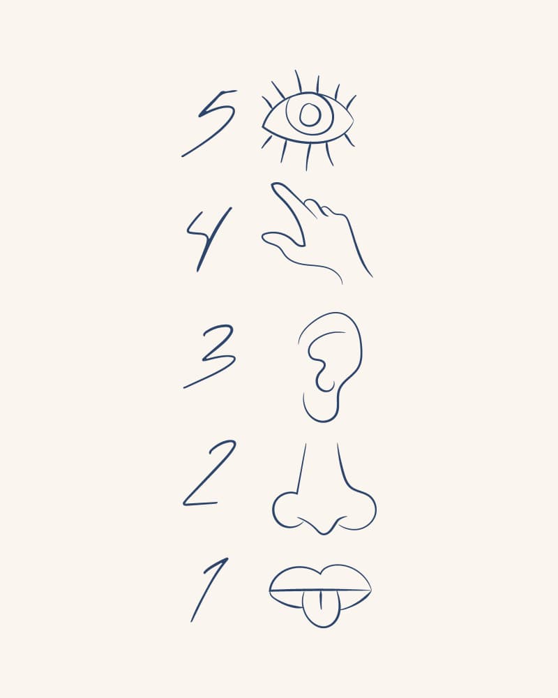 Five Senses Line Art by KsanaKalpa — canvas wall art