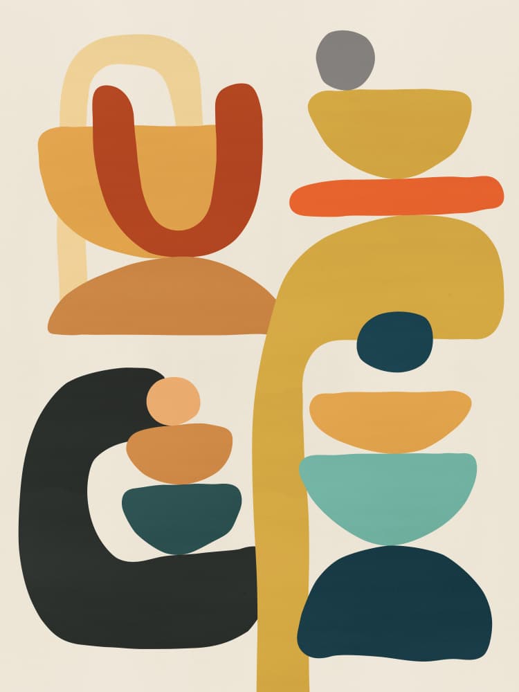 Balanced Organic Shapes by Vitor Costa — canvas wall art