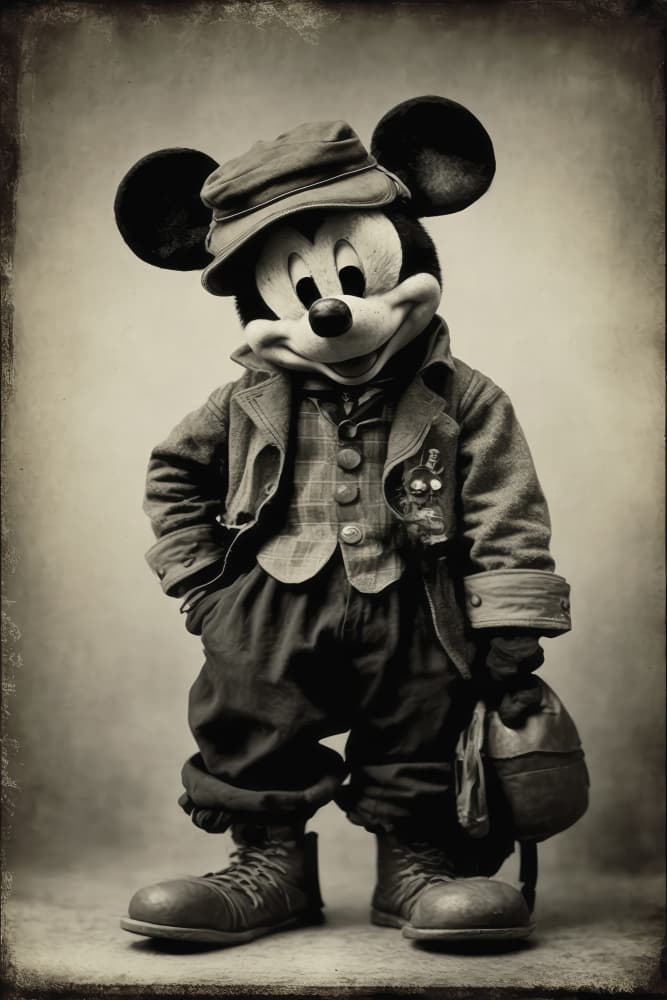 Vintage Mouse Charm by Treechild — canvas wall art