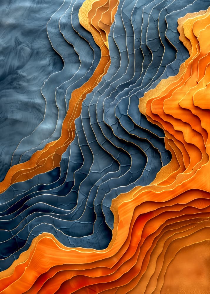 Golden Geological Flow by Justyna Jaszke — canvas wall art