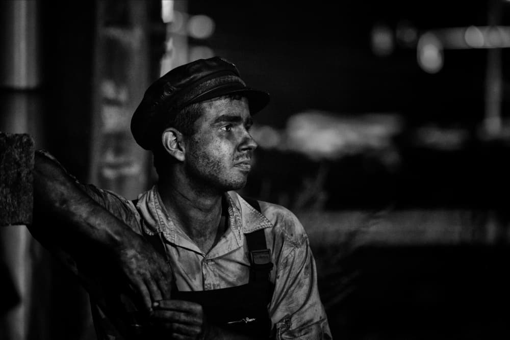Pensive Miner by Jani Novak — canvas wall art