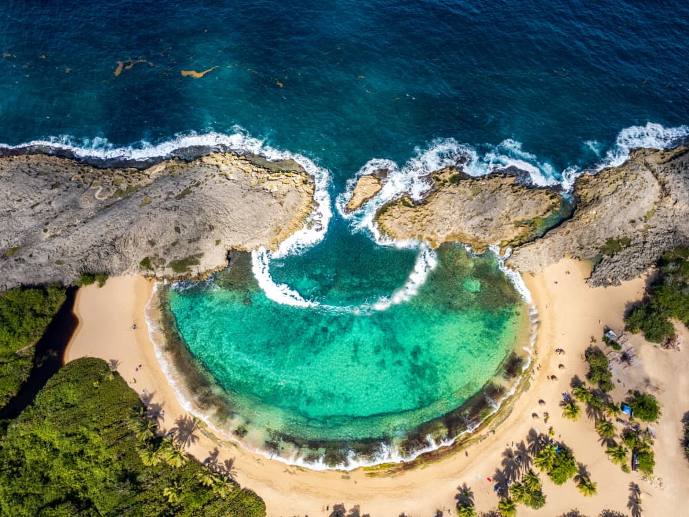 Turquoise Paradise Bay by Ariel Ling — canvas wall art