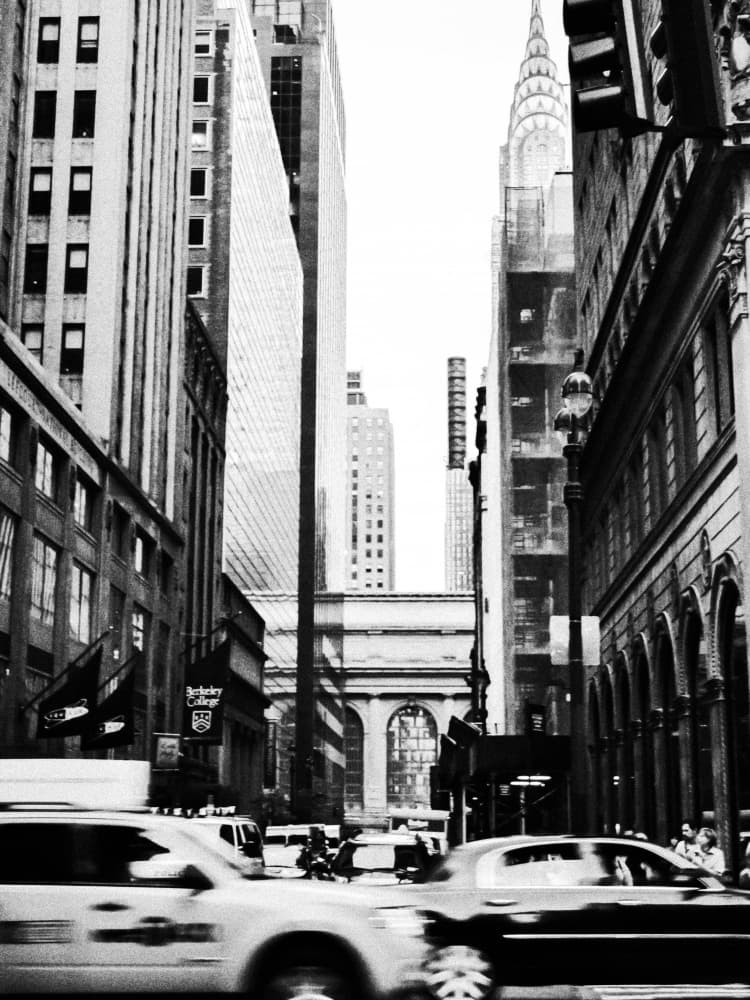 Manhattan Street Bustle by Magda Izzard — canvas wall art