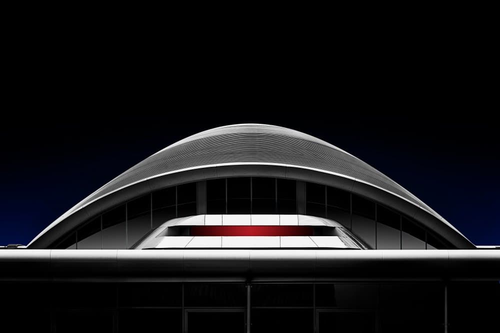 Modern Structure Red Stripe by Roland Weber — canvas wall art