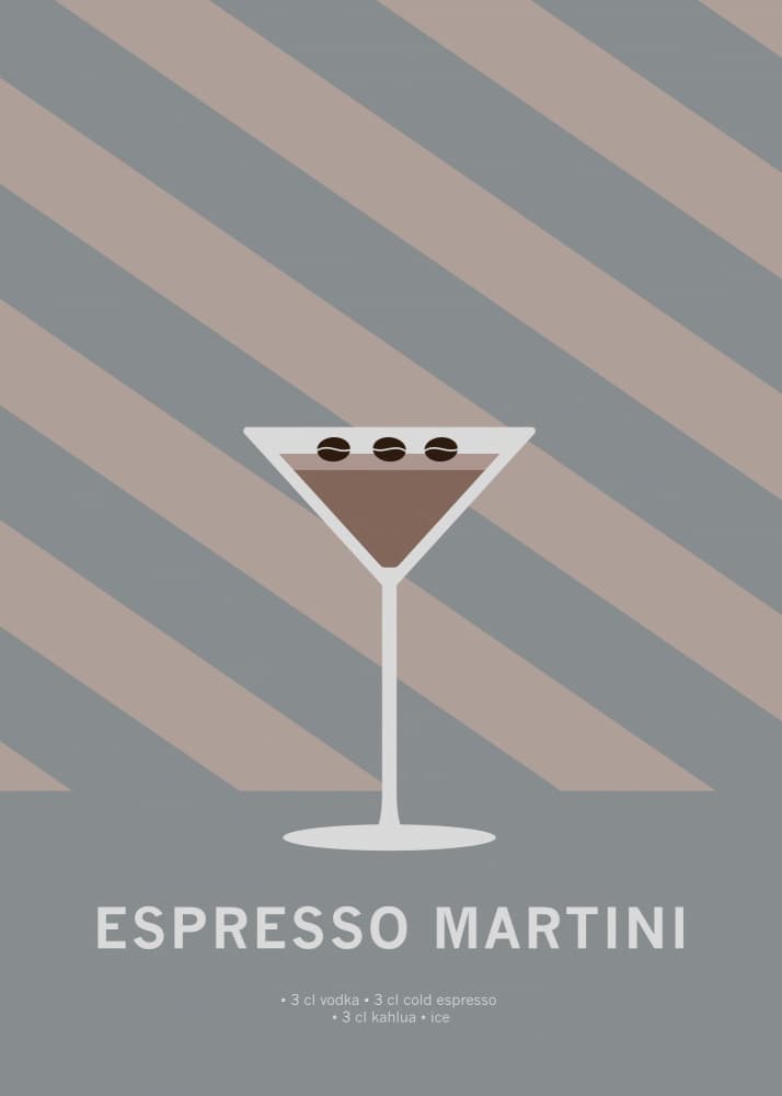 Chic Espresso Martini by Paperago — canvas wall art