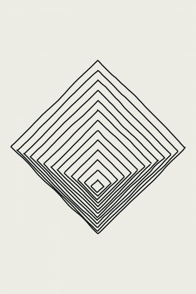 Geometric Depth Illusion by jay stanley — canvas wall art