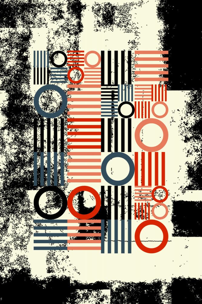 Distressed Geometric Art by Petr Strnad — canvas wall art