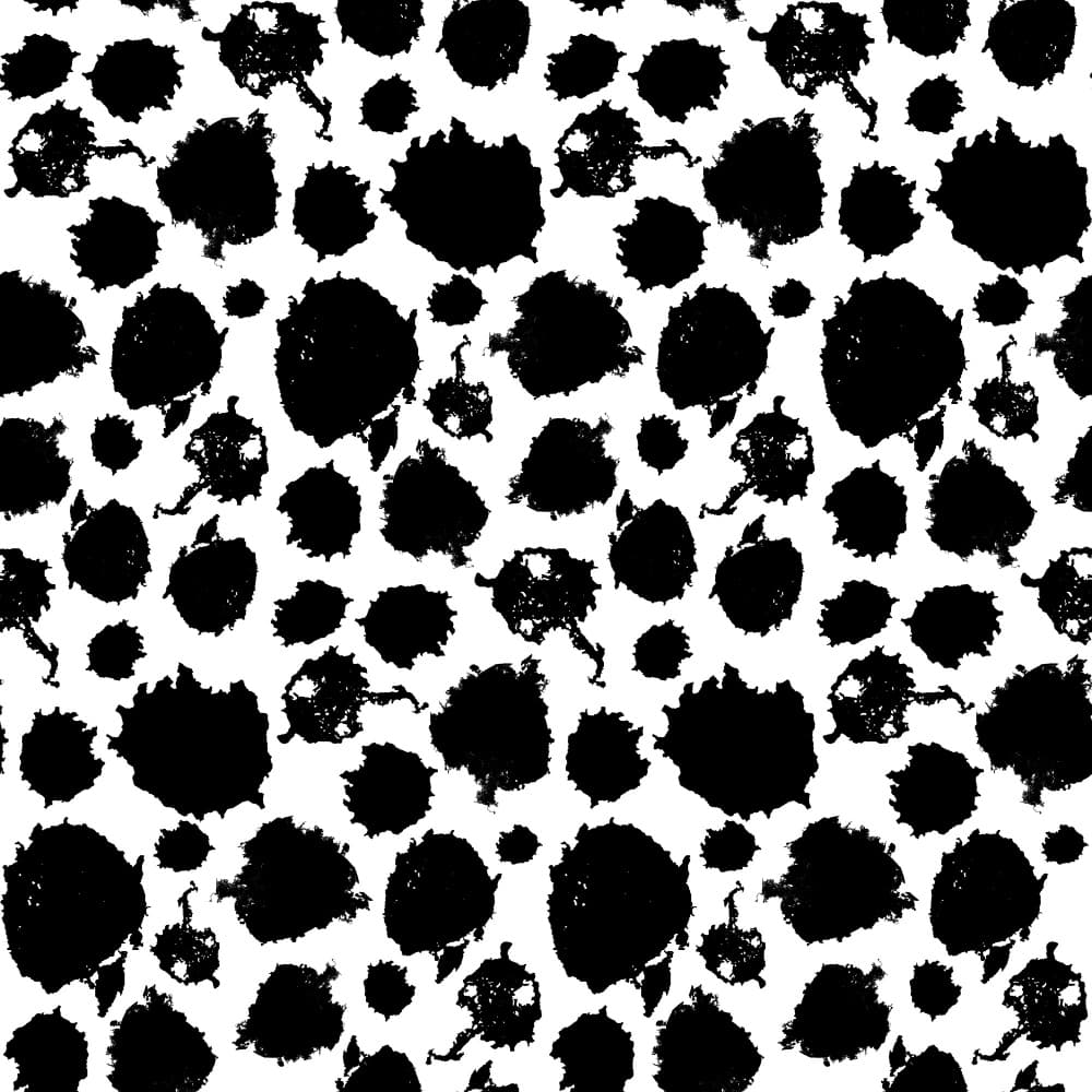 Black Ink Splatter Pattern by Marika Barsrsind — canvas wall art