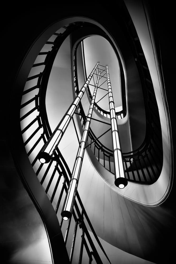 Elegant Spiral Ascent by Raffi Bashlian — canvas wall art