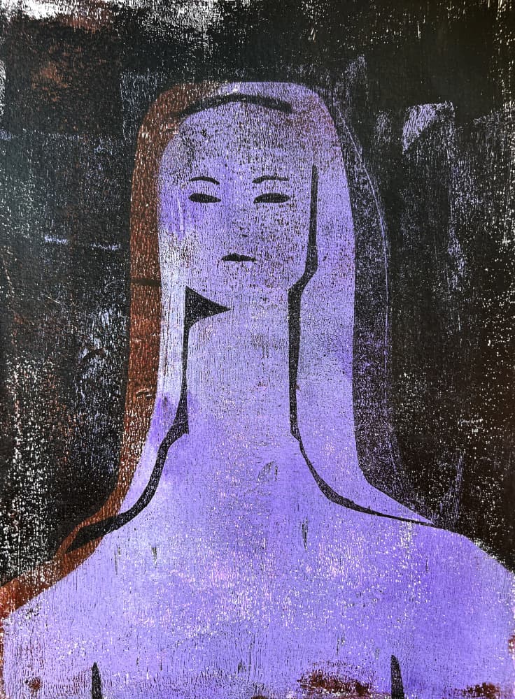 Purple Lady by Christina Misuro — canvas wall art