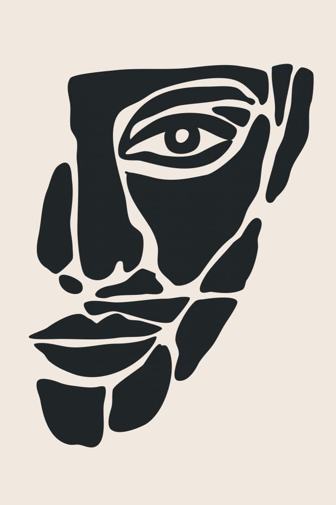 Bold Abstract Portrait by jay stanley — canvas wall art