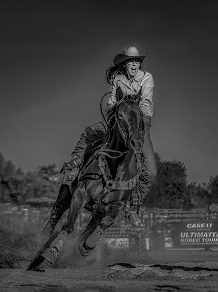 Cowgirl Thrill Ride by Betty Liu — canvas wall art
