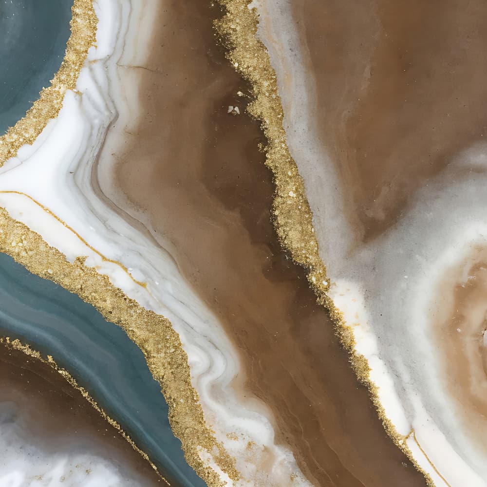 Brown Gold Agate Swirl by Alpenglow Workshop — canvas wall art