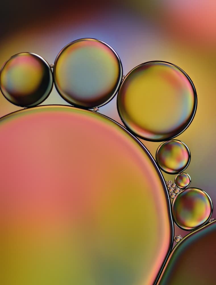 Vibrant Oil Bubbles by Heidi Westum — canvas wall art