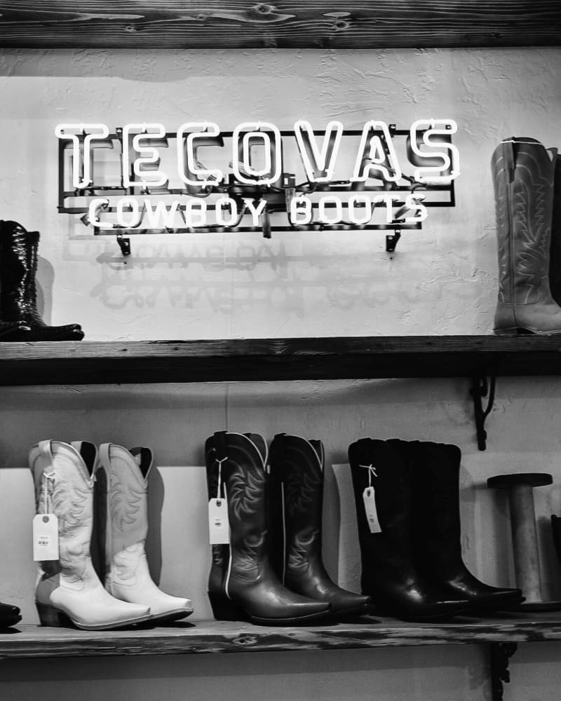 Cowboy Boots Neon Sign by Del Mundo Imagery — canvas wall art