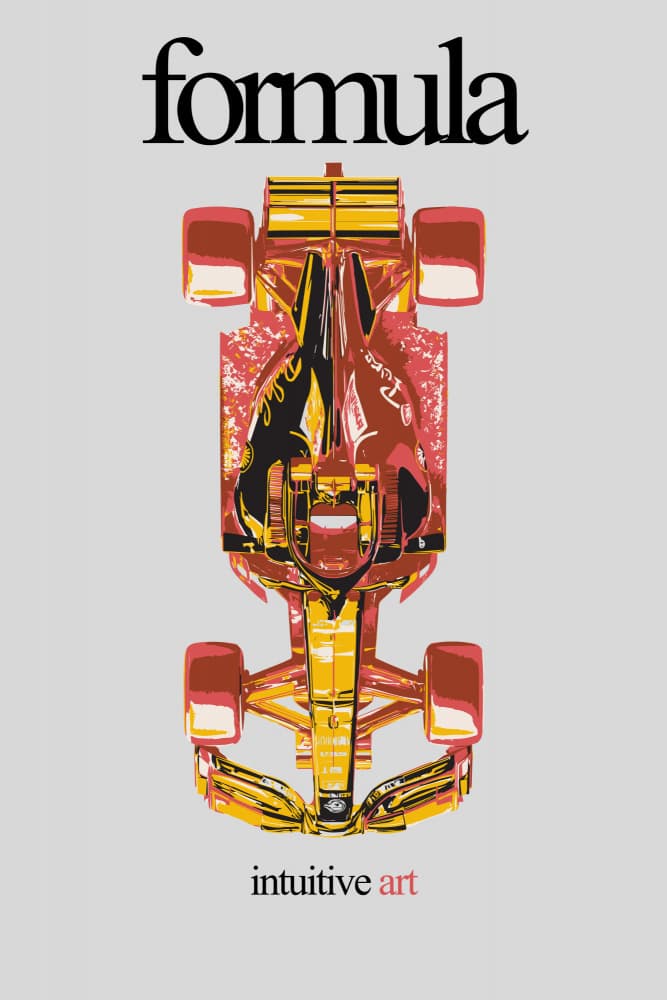 Vibrant Race Car Top View by Rafal Kulik — canvas wall art