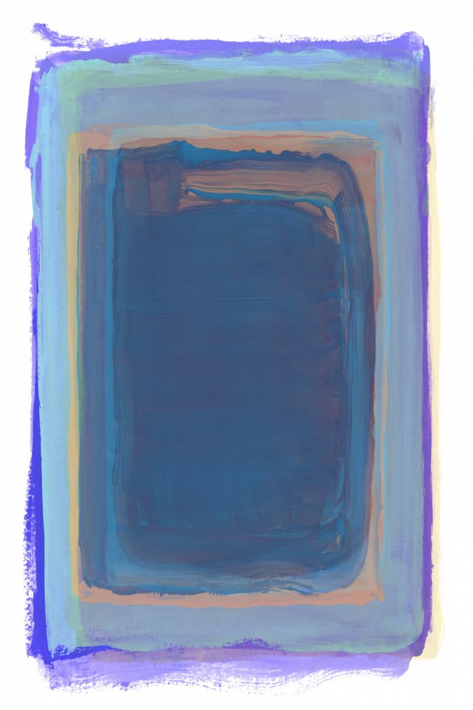 Deep Blue Layers by cartissi — canvas wall art
