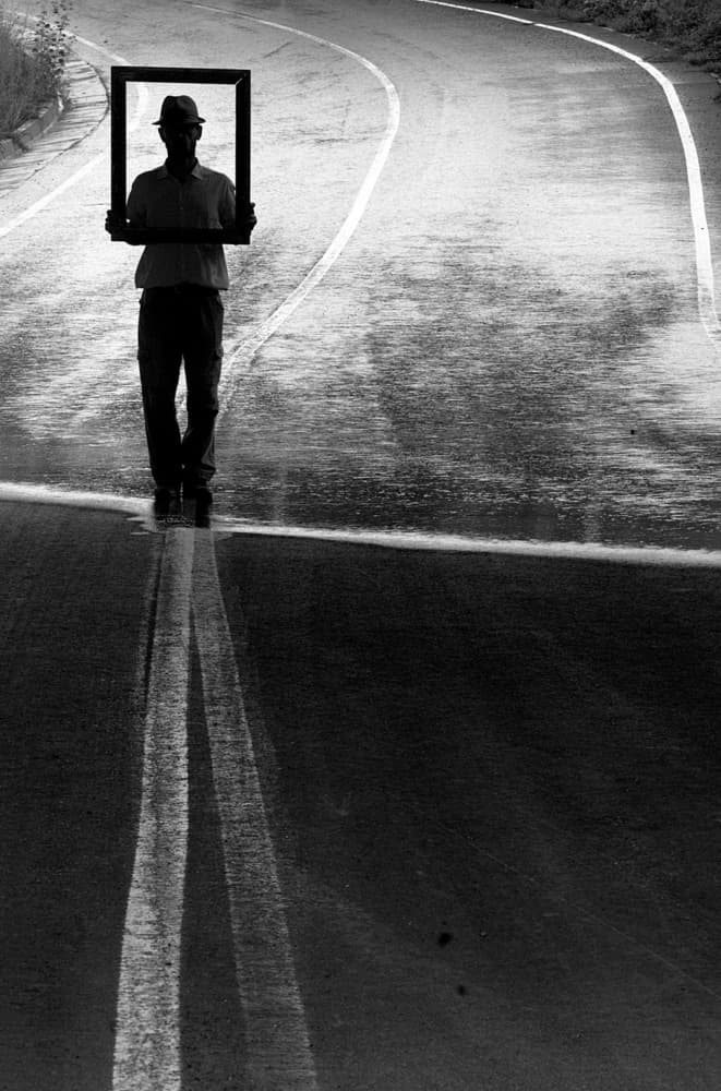 Man's Framed Journey by Carlo Ferrara — canvas wall art