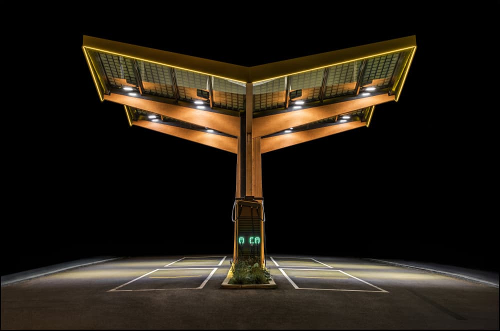 Modern Solar Charging Station by Jan Scheunders — canvas wall art