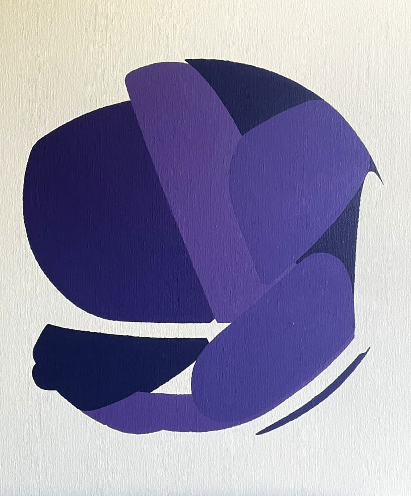 Flowing Purple Shapes by Rafa Mateo — canvas wall art