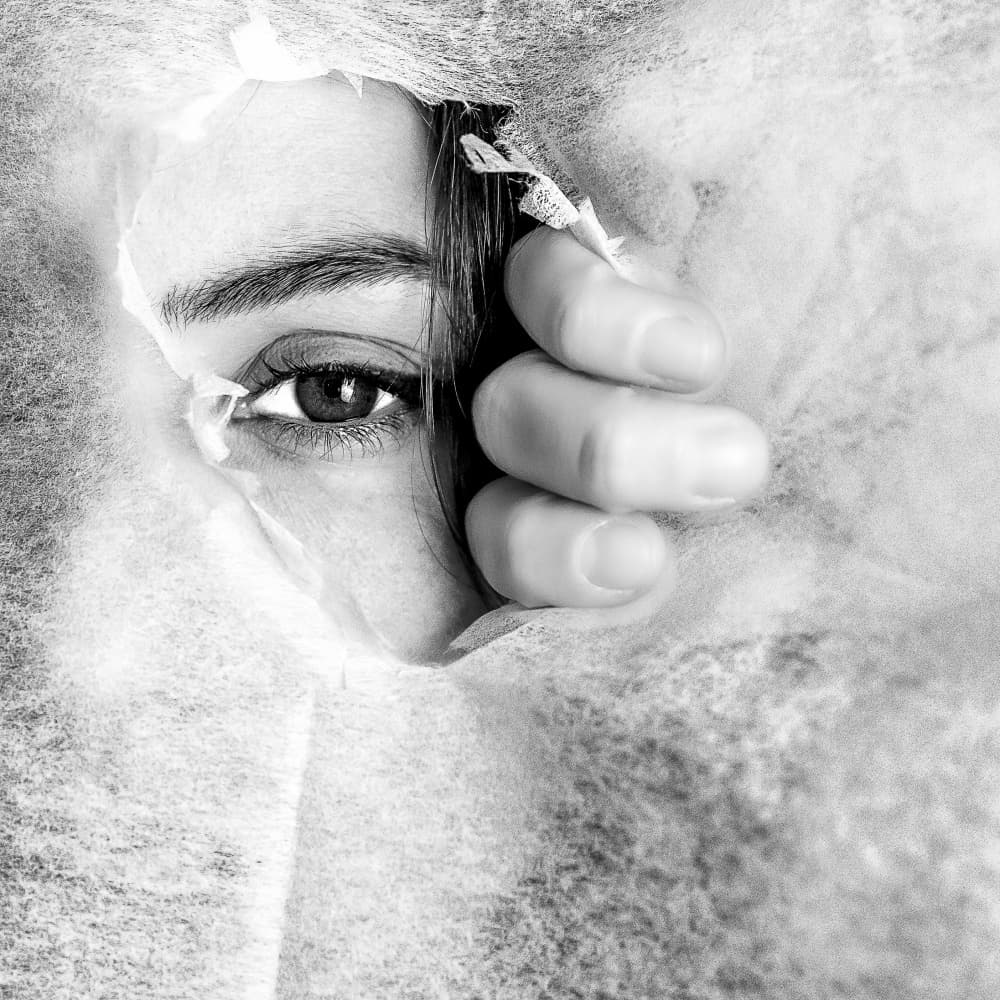 Mysterious Eye Peeking by Gloria Staffa — canvas wall art