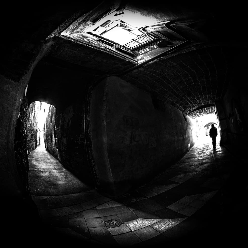 Dark Alley Journey by Marcin Michalowski — canvas wall art