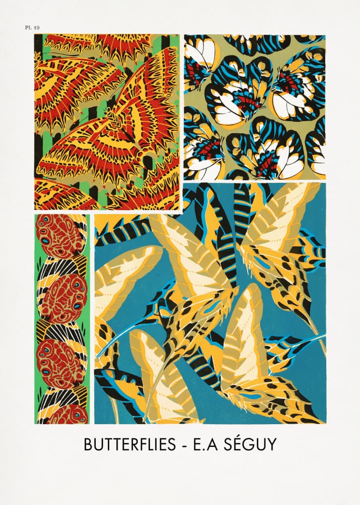 Butterflies 19 by Emile Alain Seguy — canvas wall art